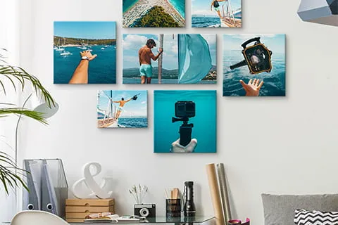 canvas wall displays in room