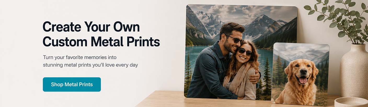 Shop metal photo prints at CanvasDiscount — luminous aluminum wall art, ready to hang