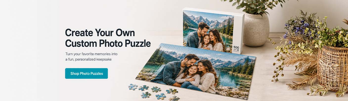 Make a personalized photo puzzle at CanvasDiscount