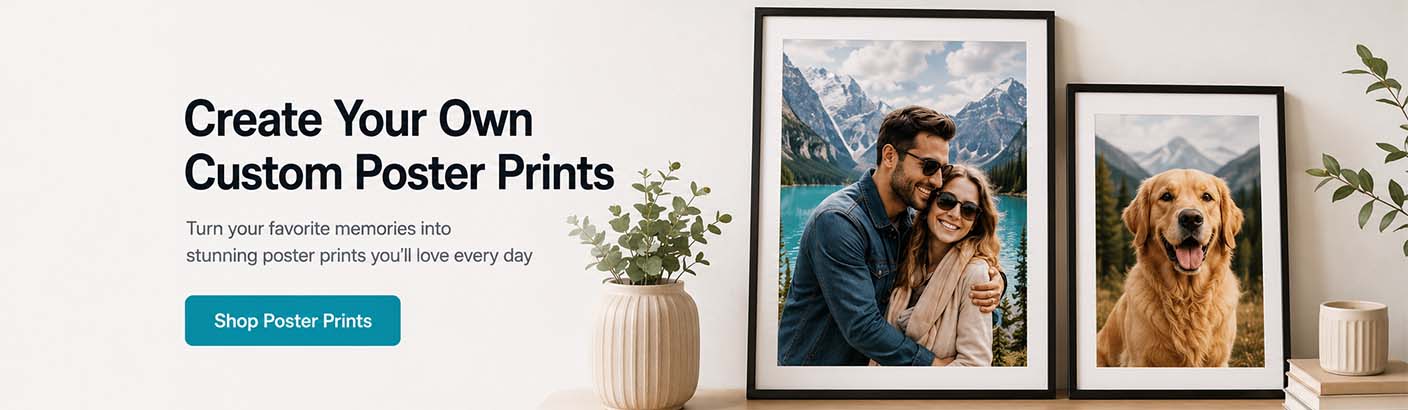 Shop custom photo poster prints at CanvasDiscount — premium photo paper, any size