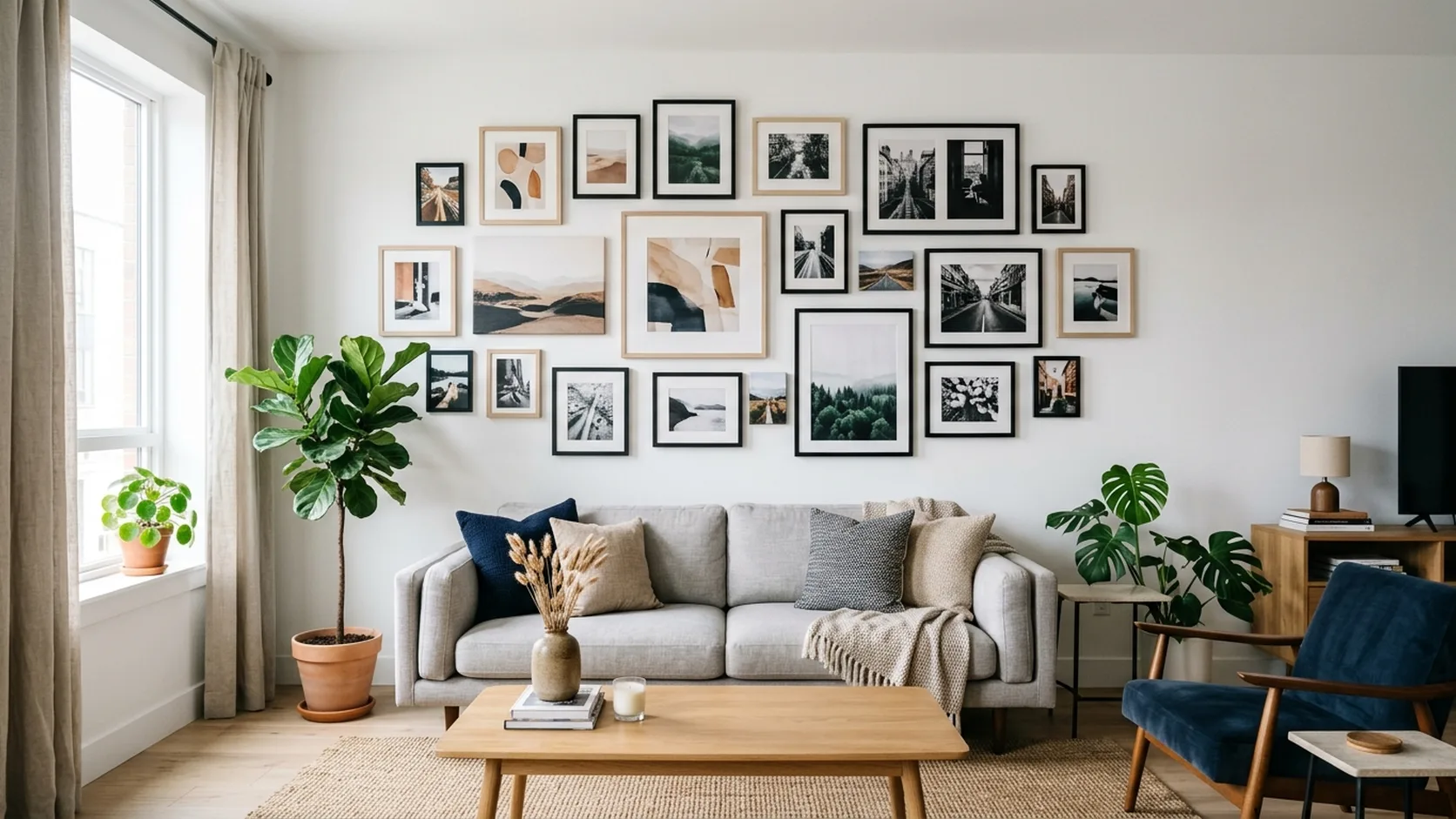 Renter-friendly canvas print formats including photo tiles and photo board prints