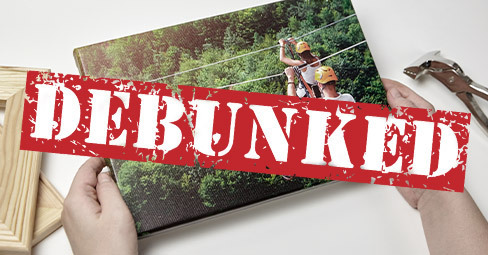 10 Common Myths About Personalized Canvas Prints: Part II. Young couple browsing for online canvas printing services.