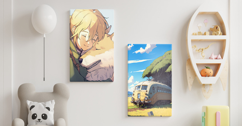 Anime canvas art: anime illustration printed on canvas