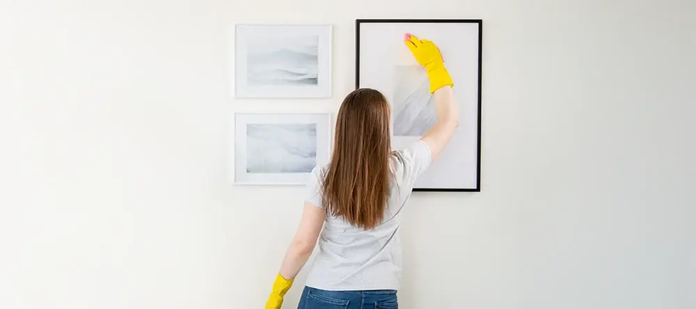 How to clean acrylic: a close-up of a landscape acrylic print