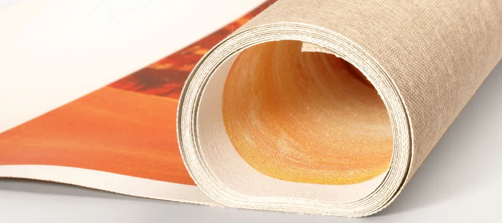 closeup of a canvas roll