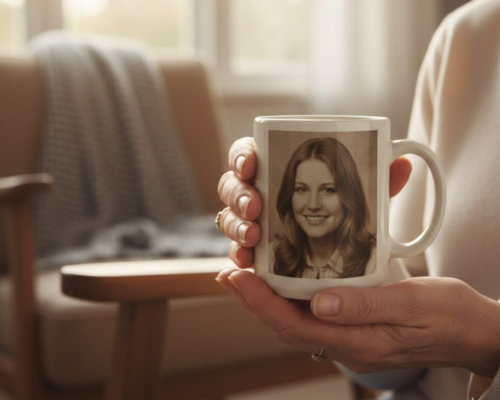 Personalized photo mug as a thoughtful Mother’s Day gift idea
