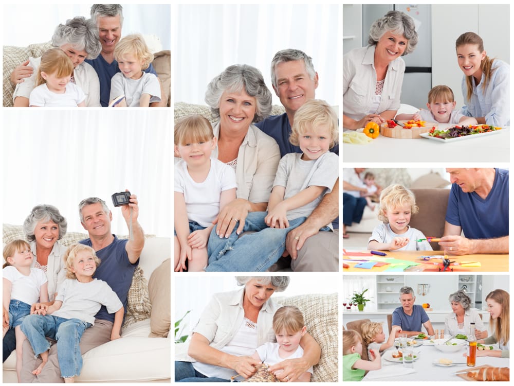 Photo collage canvas featuring family memories as a Mother’s Day gift for grandma