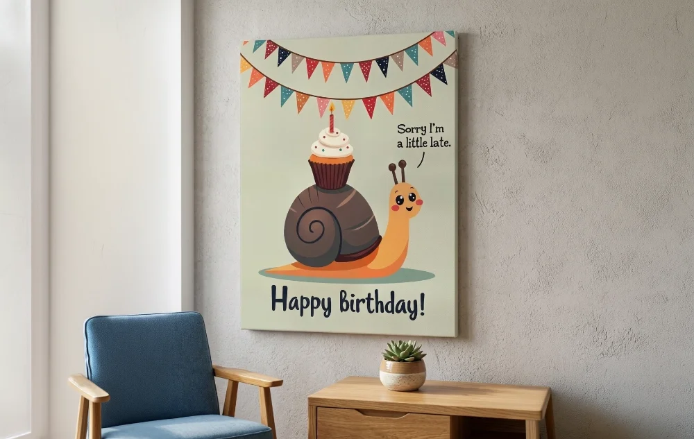 Creative belated birthday gifts including a canvas print, photo book, and star map