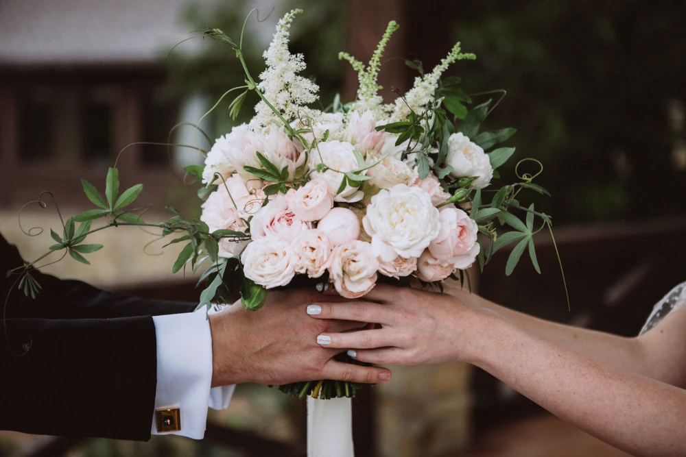 Happy family gathered, celebrating a wedding, representing wedding wishes for family members