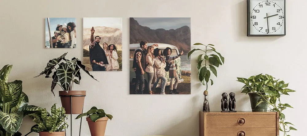 Large canvas print in a hallway