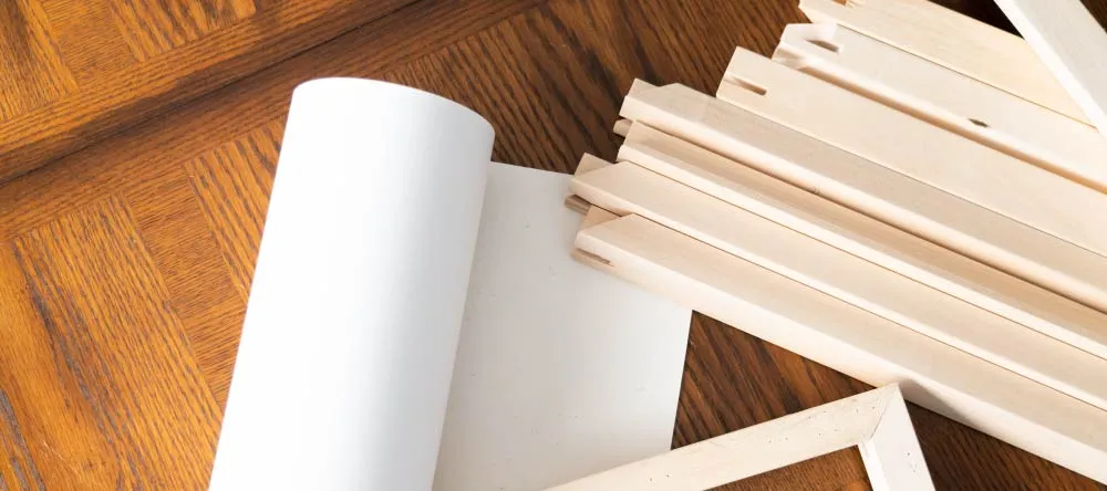 How to frame a rolled canvas print. Stretcher bars and rolled canvas.