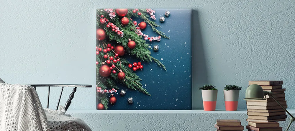 Christmas 2025: 4 Reasons to Choose Christmas Wall Art. Canvas Print with Christmas Decorations.