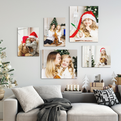 Christmas Canvas Ideas 2025: Multiple canvas prints on display