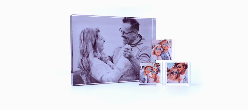 What are MixBlox? Personalized MIXBLOX photo prints in different sizes.