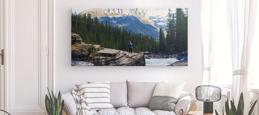 How to Print Panoramic Photos - Tips and Tricks. Panoramic canvas print featuring beautiful landscape.