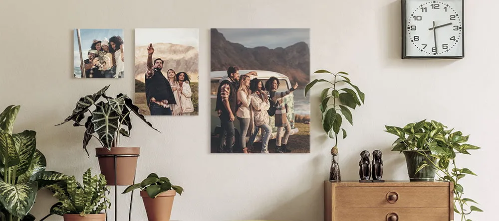 Canvas vs metal print: a canvas wall art display in the room