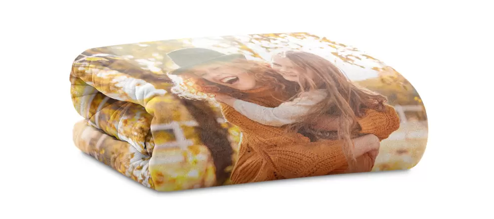 Who Makes the Best Photo Blankets? Custom blanket close up view.