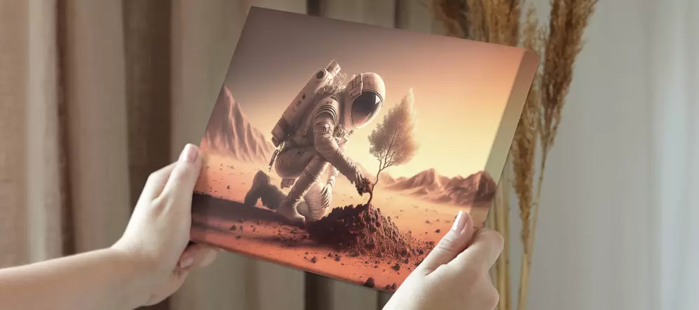 What is AI Art? AI-generated art on canvas