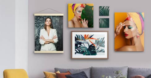 Best Ideas for Canvas Wall Art. Beautiful medium size canvas prints on shelf.