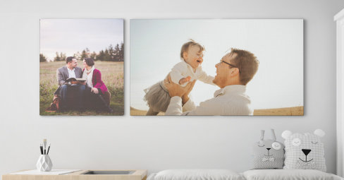 Do cheap canvas prints mean bad canvas prints. Canvas print with snowy mountains.