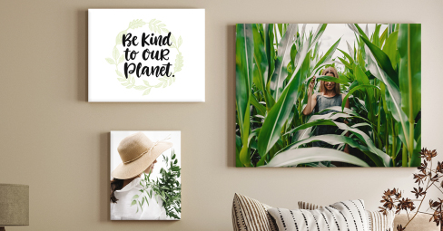 Eco-Friendly Printing: Beautiful Environment-inspired canvas prints.
