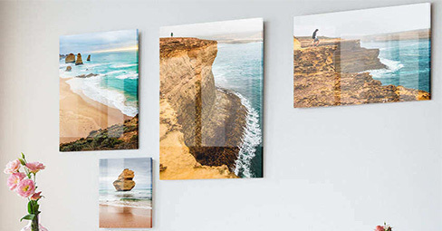 How to clean acrylic: a close-up of a landscape acrylic print