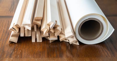 How to frame a rolled canvas print. Stretcher bars and rolled canvas.