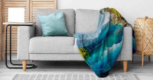 How to Wash a Photo Blanket at Home. Personalized blanket with photo of couple.
