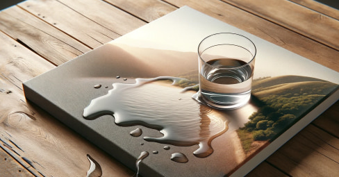 Is canvas waterproof: a canvas prints displayed in the room
