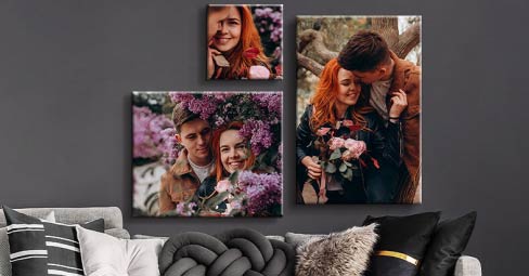 Romantic Canvas Prints: How to Choose the Best Photos. Beautiful photo canvas print of young couple embracing.