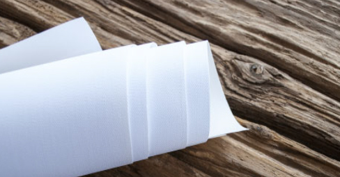 closeup of a canvas roll