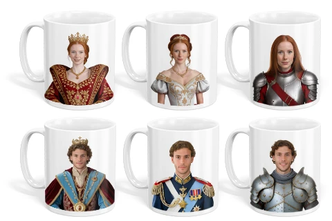 Medieval mugs with funny slogans