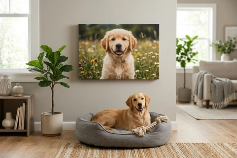 pet photo canvas gift
