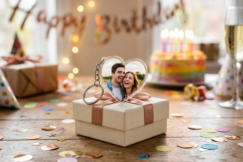 heart keychain birthday gift