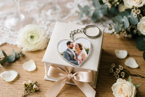 heart keychain wedding gift