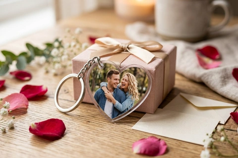 heart keychain anniversary gift