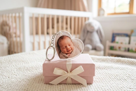 heart keychain baby gift