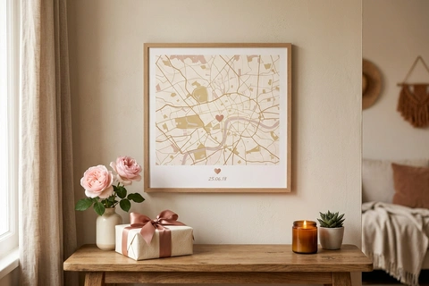 custom city map poster anniversary gift