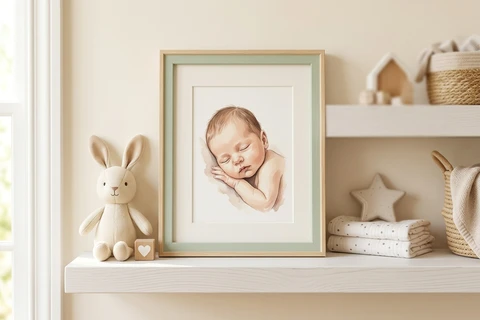 Custom acrylic print baby gift