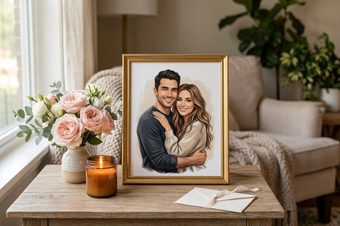 custom photo portrait anniversary gift