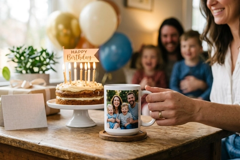 Personalized photo mug birthday gift