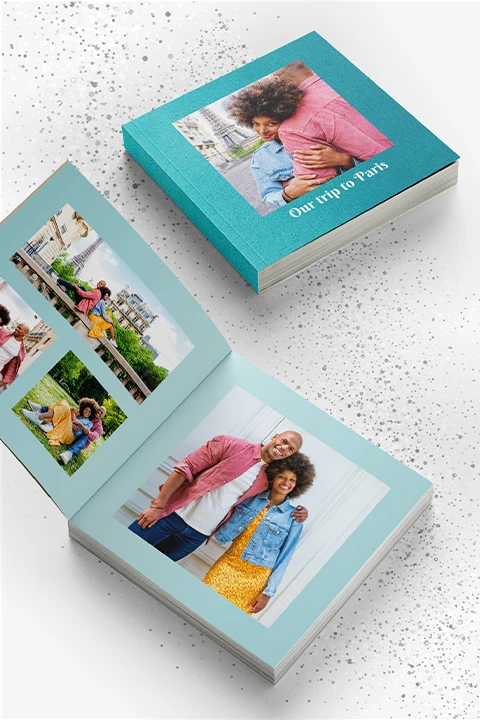Photo book with Turquoise design template