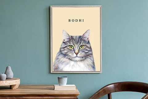 pet portrait as a canvas print