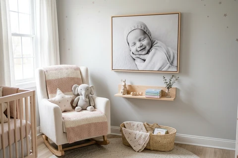 baby gift photo wall display