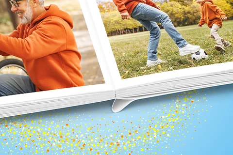 Real photo paper with layflat binding