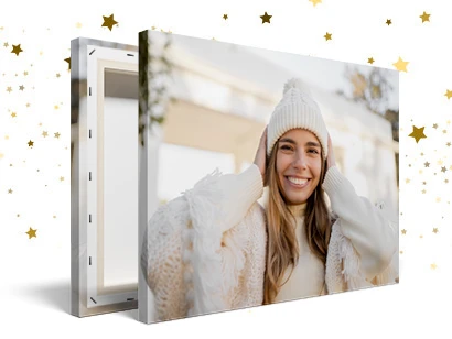 Canvas stretched by hand on wood frame