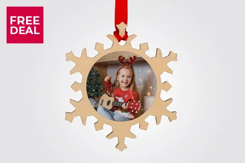Photo Wooden Snowflake