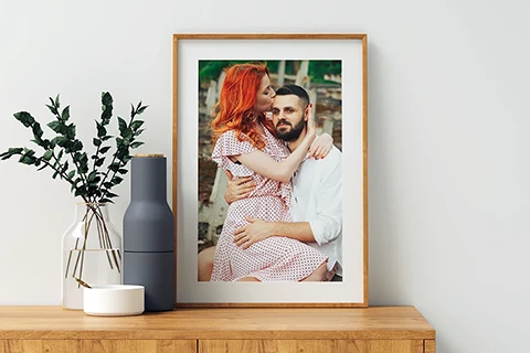 framed photo of a couple