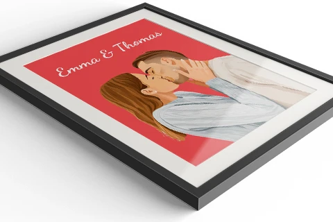 custom couple portrait