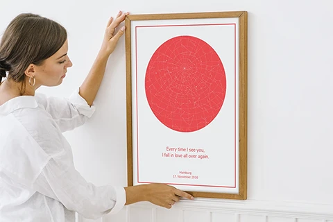 star map poster of couple's anniversary